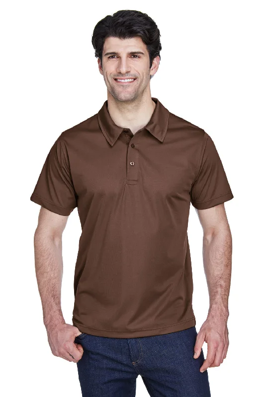 Minimal Classic Weekend Gear Team 365 Mens Command Performance Moisture Wicking Short Sleeve Polo Shirt - Dark Brown Minimal Classic Weekend Gear Team 365 Mens Command Performance Moisture Wicking Short Sleeve Polo Shirt - Dark Brown