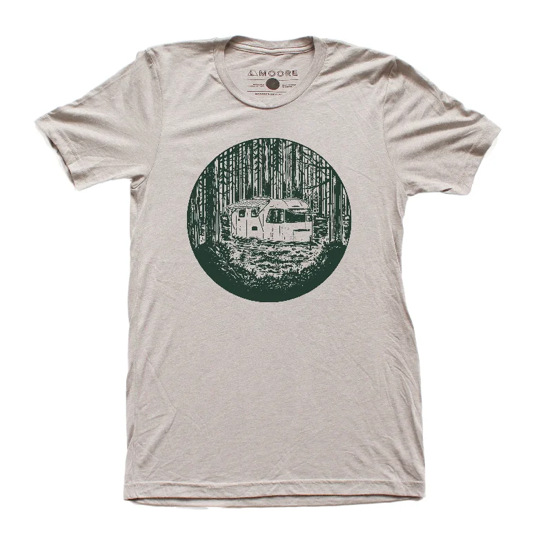 Edgy Luxe Simple Styles Trailer in the Woods Tee-Cool Gray