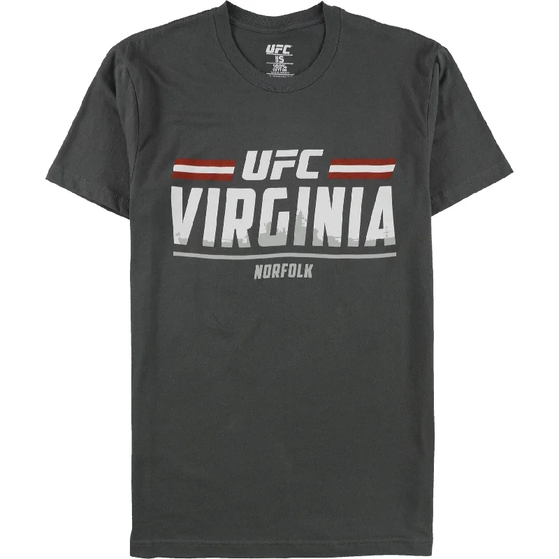 Street Rebel Warm Jackets UFC Mens Virginia Norfolk Graphic T-Shirt, Grey, Small