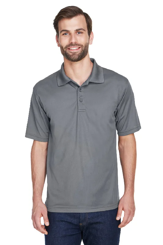 Minimal Luxe Daily Looks UltraClub Mens Cool & Dry Moisture Wicking Short Sleeve Polo Shirt - Charcoal Grey Minimal Luxe Daily Looks UltraClub Mens Cool & Dry Moisture Wicking Short Sleeve Polo Shirt - Charcoal Grey
