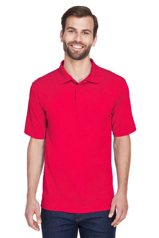 Rugged Luxe Summer Trends UltraClub Mens Cool & Dry Moisture Wicking Short Sleeve Polo Shirt - Red Rugged Luxe Summer Trends UltraClub Mens Cool & Dry Moisture Wicking Short Sleeve Polo Shirt - Red