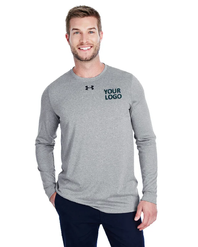 Understated Rugged Classic Apparel Under Armour Long Sleeve Custom Locker Tees, True Gray Heather Understated Rugged Classic Apparel Under Armour Long Sleeve Custom Locker Tees, True Gray Heather