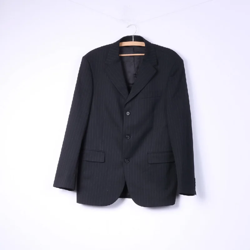 Minimal Classic Fashion Bottoms United Colors Of Benetton Men 50 40 Suit Blazer Trousers Black Striped Single Breasted Stretch Minimal Classic Fashion Bottoms United Colors Of Benetton Men 50 40 Suit Blazer Trousers Black Striped Single Breasted Stretch