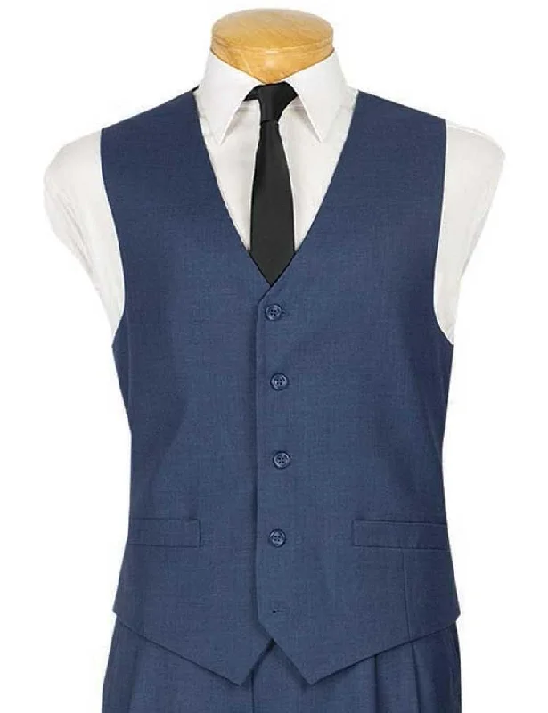 Rugged Luxe Denim Looks Suit Separates Blue Vest