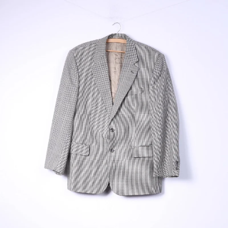 Chic Polished Outdoor Gear Wellington Executive Mens M/L Blazer Beige Single Breasted Classic Dog Tooth Chic Polished Outdoor Gear Wellington Executive Mens M/L Blazer Beige Single Breasted Classic Dog Tooth