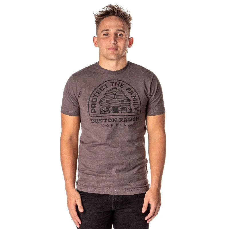 Modern Minimal Premium T-shirts Yellowstone Mens' Dutton Ranch Protect The Family Paramount Series T-Shirt Modern Minimal Premium T-shirts Yellowstone Mens' Dutton Ranch Protect The Family Paramount Series T-Shirt