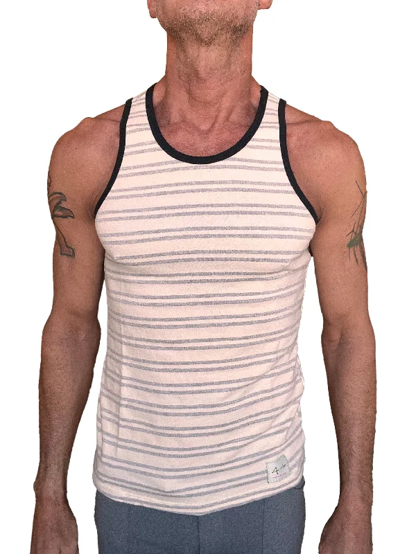 Sophisticated Luxe Modern Outfit Yummy Nautical Fleece Sustain Tank Top (Light Gray Stripe) Sophisticated Luxe Modern Outfit Yummy Nautical Fleece Sustain Tank Top (Light Gray Stripe)