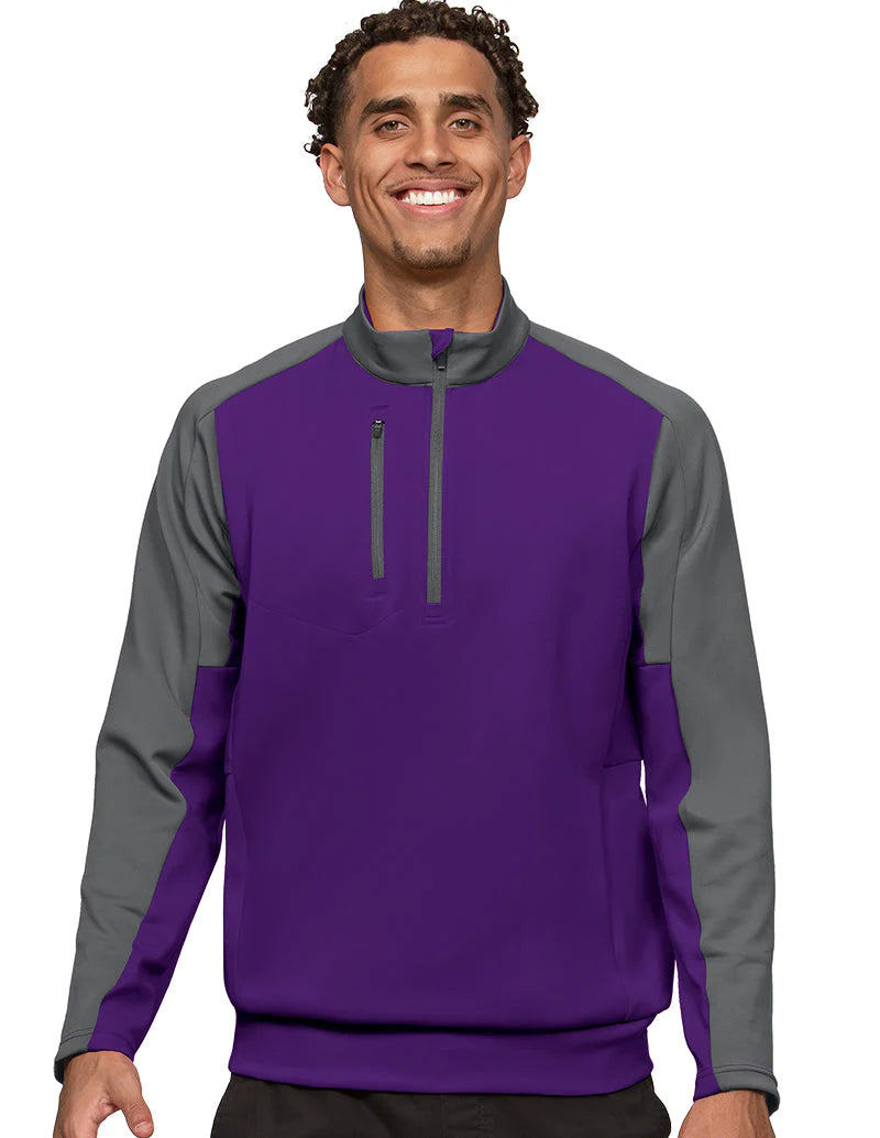 Vintage Luxe Minimal Apparel Antigua: Men's Essentials Pullover - Team Dark Purple/Carbon 104646 Vintage Luxe Minimal Apparel Antigua: Men's Essentials Pullover - Team Dark Purple/Carbon 104646