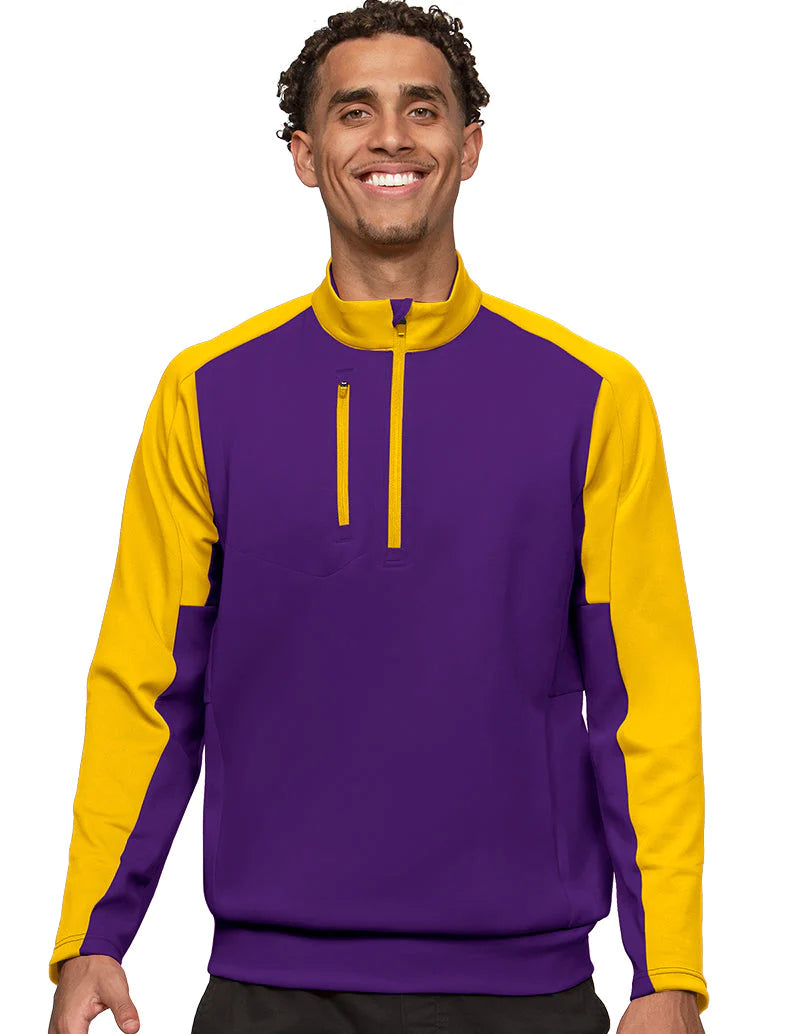 Retro Edge Travel Wear Antigua: Men's Essentials Pullover - Team Dark Purple/Gold 104646 Retro Edge Travel Wear Antigua: Men's Essentials Pullover - Team Dark Purple/Gold 104646