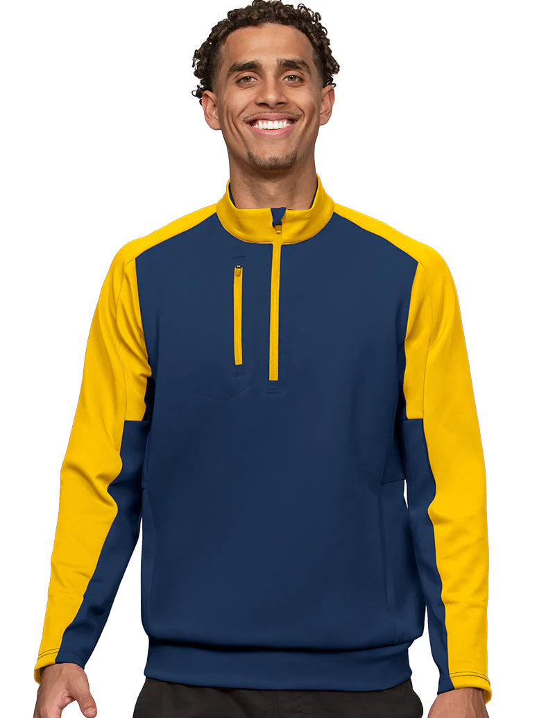 Smart Cool Functional Wear Antigua: Men's Essentials Pullover - Team Navy/Gold 104646 Smart Cool Functional Wear Antigua: Men's Essentials Pullover - Team Navy/Gold 104646