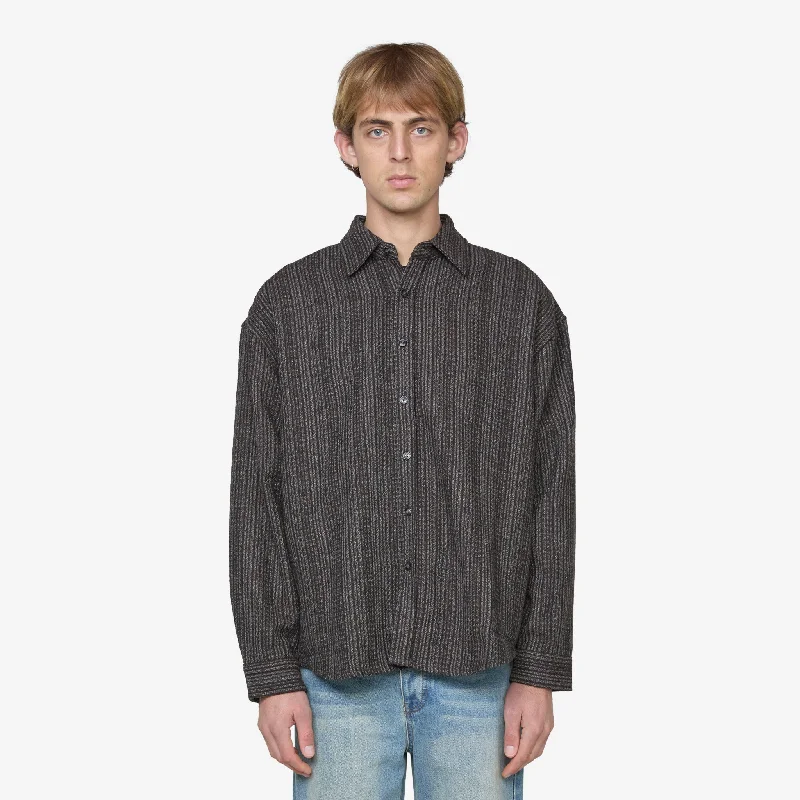 Urban Cool Big Longsleeve Shirt Dark Brown