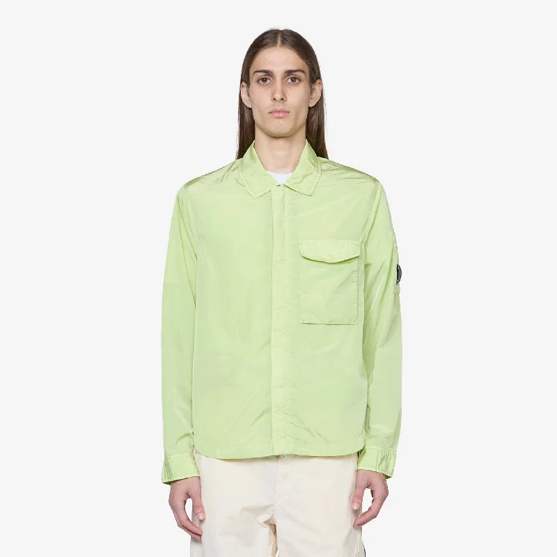 Sleek Heritage Chrome-R Pocket Overshirt White Pear