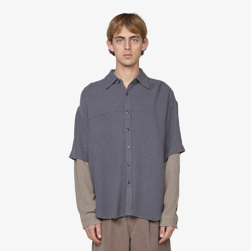 Modern Minimal Double Shirt Grey