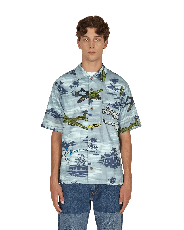 Modern Edgy Santa Monica Airlines Bomber Plane Shirt Multicolor
