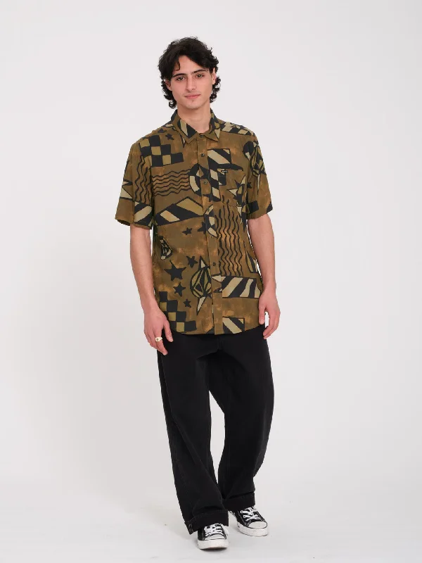 Urban Minimal Urban Jackets Hand Geo Shirt - SERVICE GREEN