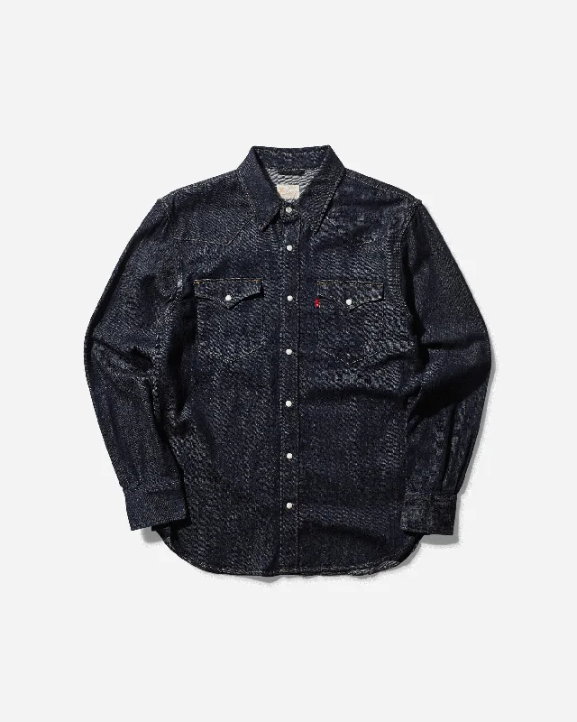 Retro Relaxed Men's '65 Western Shirt Blue