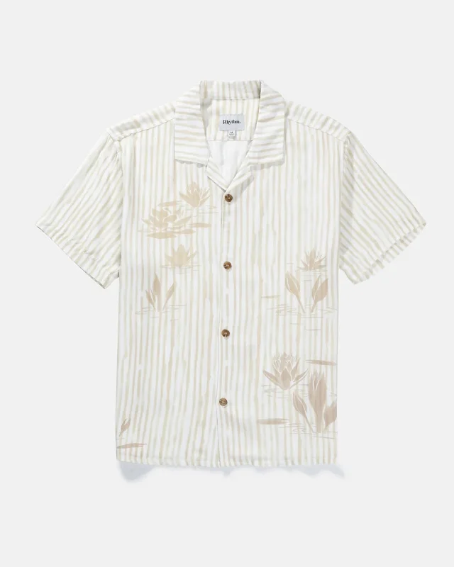 Contemporary Classic Smart Tops Lily Stripe Cuban S/S Shirt