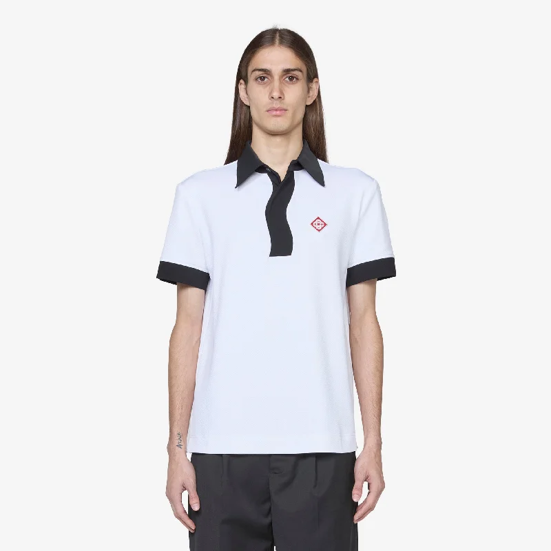 Chic Smart Memphis Polo Shirt White