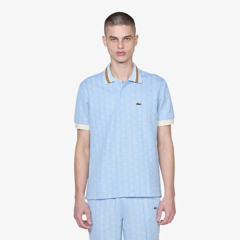 Smart Sleek Monogram Polo Blue