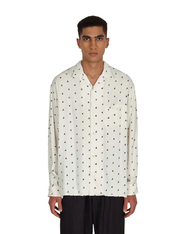 Smart Contemporary All Over Logo Shirt White